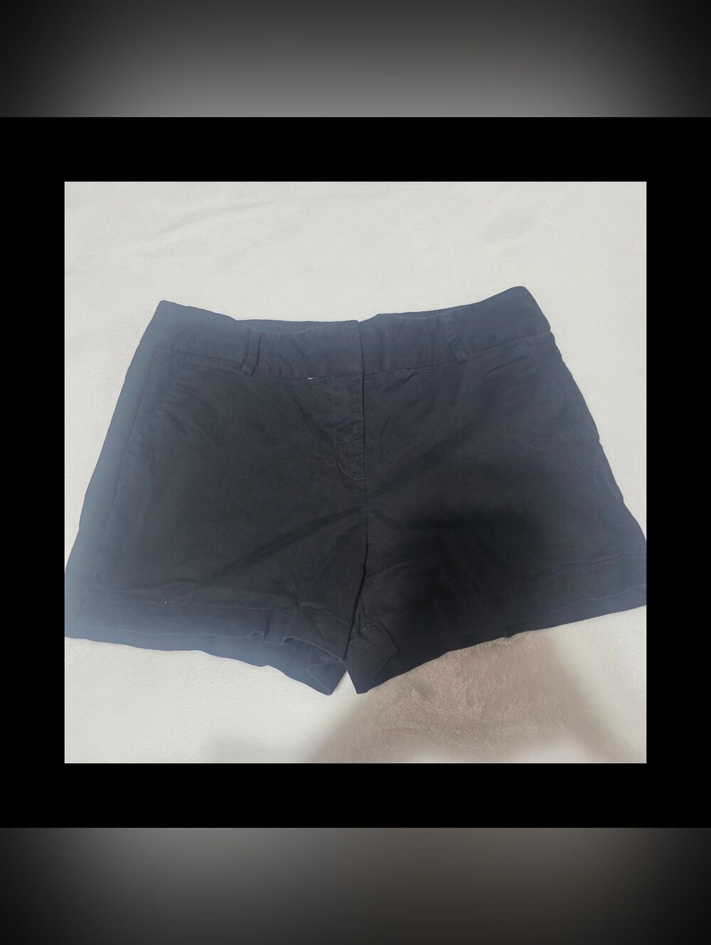 LOFT Riviera Black Cuffed Chino Shorts Women's Size 10 Stretch Casual